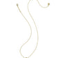 Mallory Crystal Short Pendant Necklace - Gold White Cz - Southern Belle Boutique