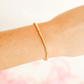 3MM Gold Beaded Bracelet - 6.75"