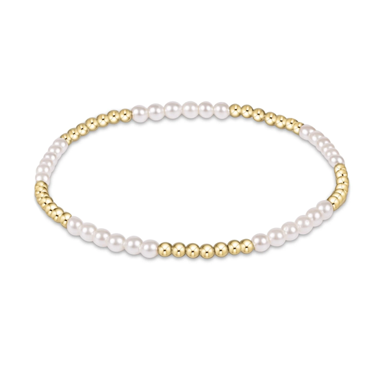 Blissful Pearl 3mm Bracelet - Southern Belle Boutique