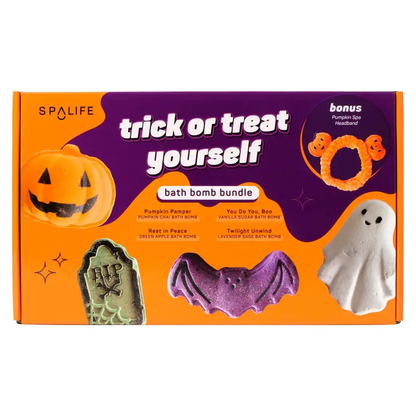 Spalife Halloween Bath Bomb Bundle with Pumpkin Headband - Southern Belle Boutique