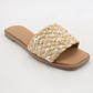 Engine Pearl Raffia Slide Sandal