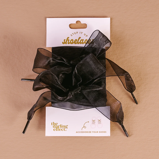 Step It Up Shoelaces - Sheer Black