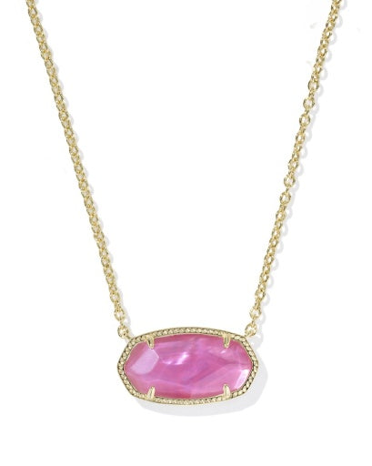 Elisa Statement Short Pendant Necklace Gold Azalea Illusion