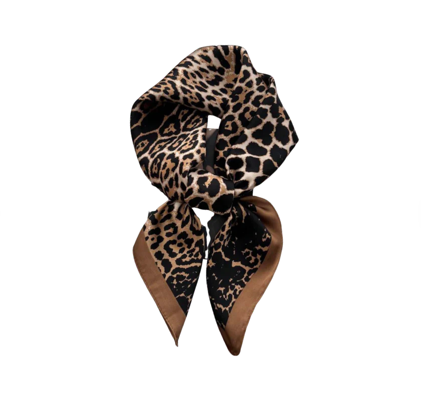 Animal Print Scarf - Black Cheetah