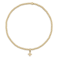 Classic Gold 2mm Bead Bracelet - Signature Cross Small Gold Charm - Southern Belle Boutique