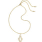 Abbie Crystal Long Pendant Necklace Gold Neutral Mix - Southern Belle Boutique