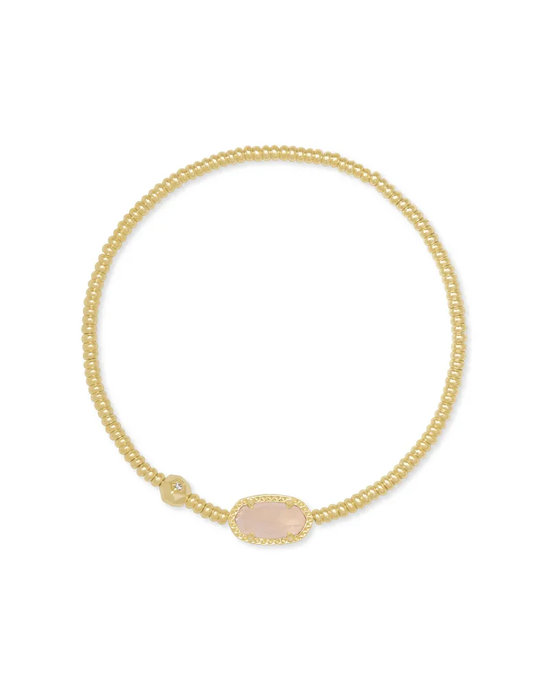 Grayson Gold Stretch Bracelet in Rose Quartz - Southern Belle Boutique