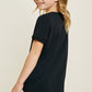 VNeck Criss Cross Tee - Black