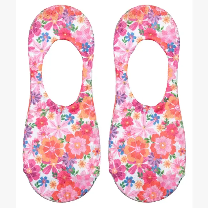 No-Show Liner Socks - Feminine Florals - Pink