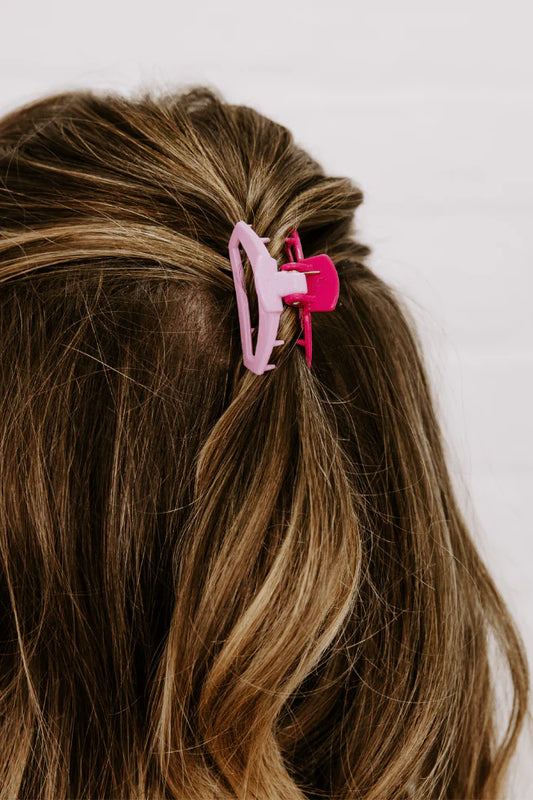 Open Better Half Tiny Hair Clip - Pink - Southern Belle Boutique