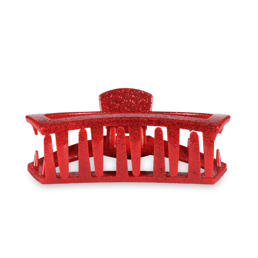 Teleties Open Red Glitter Medium Hair Clip - Southern Belle Boutique