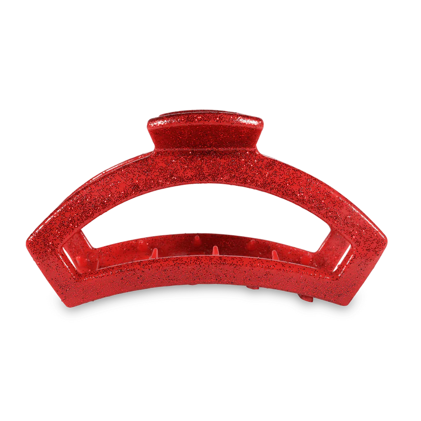Teleties Open Red Glitter Medium Hair Clip - Southern Belle Boutique