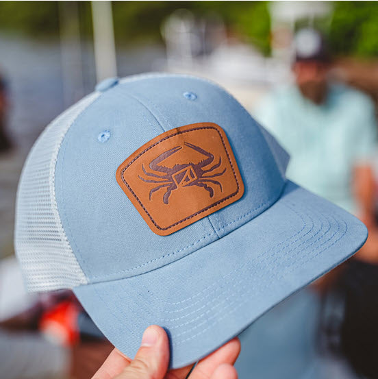 Drifter Patch 6 Panel Hat - Stellar Blue/Gray - Southern Belle Boutique