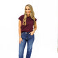 Short Sleeve Top - Raisin - Southern Belle Boutique