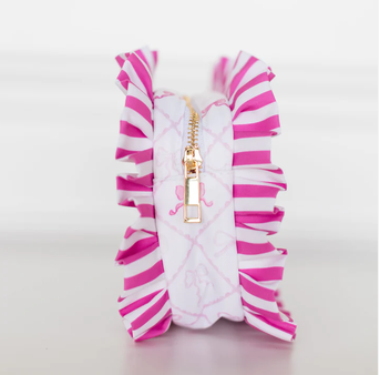 Goldie Girl Bows Ruffled Nylon Tech Organizer