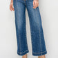 Dark High Rise Wide Ankle Jean