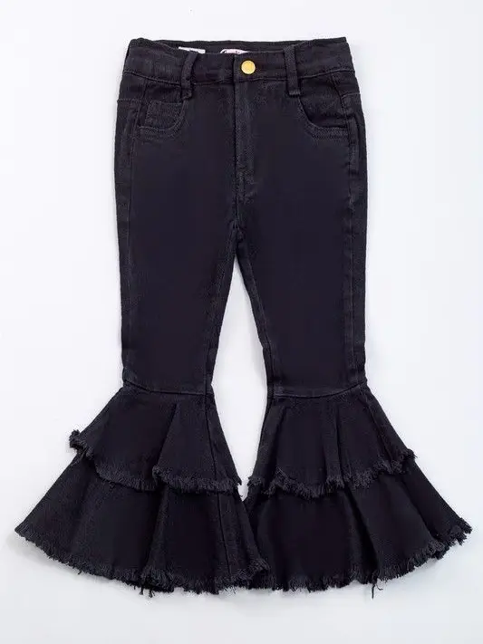 Black Denim Flare Jeans