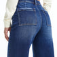 High Rise Wide Leg Jeans - Dark Blue
