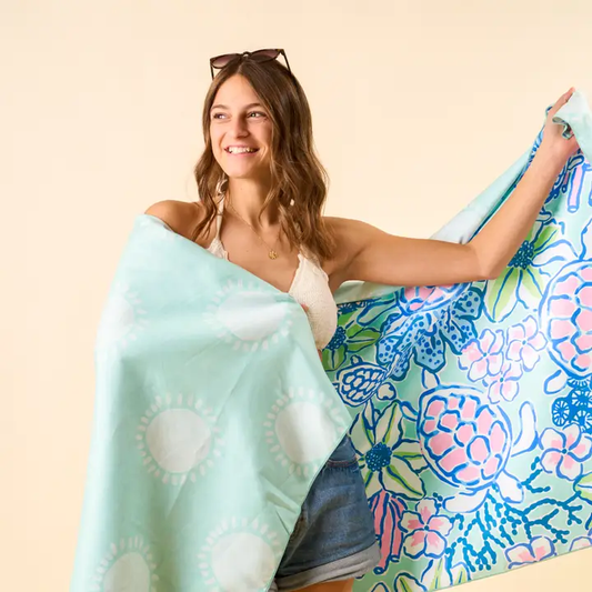 Xl Quick-Dry Beach Towel-Coastal Cove - Southern Belle Boutique