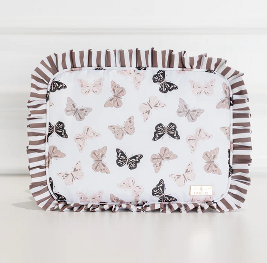 Butterfly Ruffled Nylon XL Pouch - Southern Belle Boutique