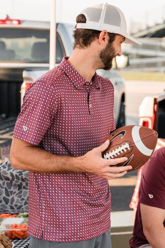 Performance Polo - Texas Maroon