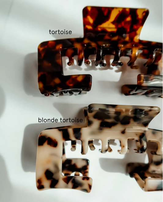 Trucker Claw Clip - Blonde Tortoise - Southern Belle Boutique