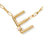 Pearl Initial E Short Pendant Necklace - Gold