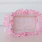 Quilted Coquette Large Clear Pouch
