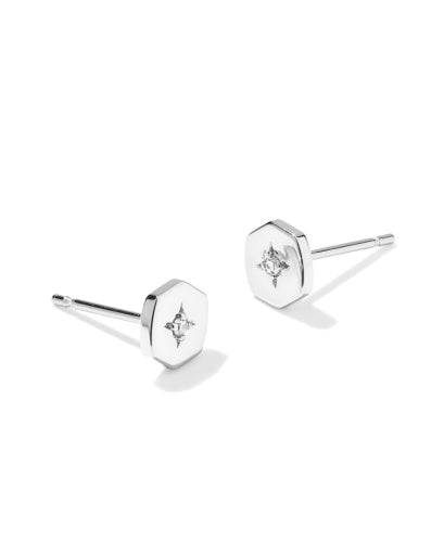 Arlene Stud Earring Set - Silver White CZ - Southern Belle Boutique
