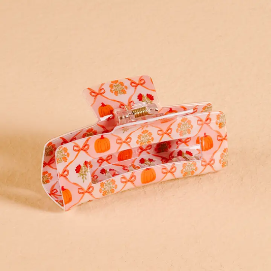 Claw Clip-Patchwork Pumpkins - Southern Belle Boutique