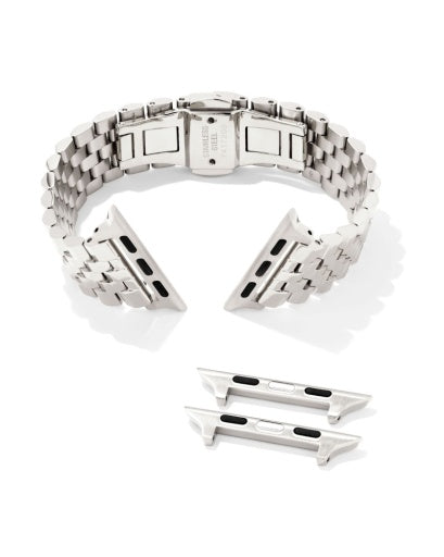 Alex 5 Link Watch Band in Silver Stainless Steel - Southern Belle Boutique