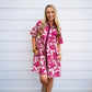 Burgundy Cream Floral Dress