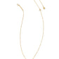 Framed Tess Satellite Short Pendant Necklace - Gold Luster Rose Pink Kyocera Opal - Southern Belle Boutique