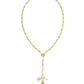 Parker Fish Long Charm Necklace Gold Abalone Shell - Southern Belle Boutique