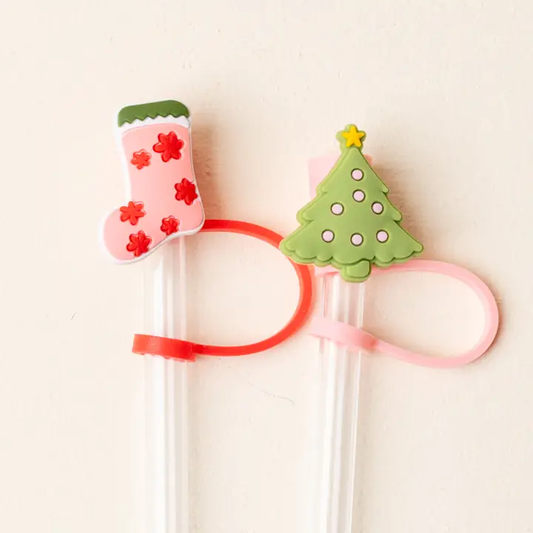 Straw Topper Set-Naughty or Nice - Southern Belle Boutique