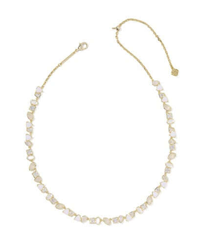 Isabelle Tennis Necklace Gold Neutral Mix - Southern Belle Boutique