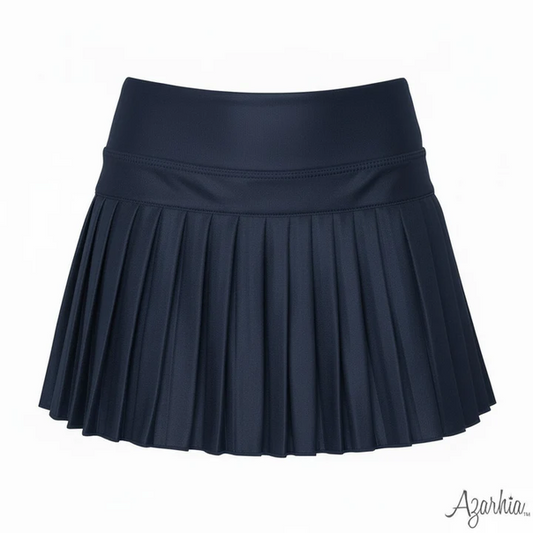 Mini Pleated Skort - Navy Shimmer - Southern Belle Boutique