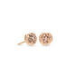 Nola Stud Earrings Rose Gold Rose Gold Drusy