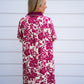 Burgundy Cream Floral Dress