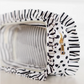 Ruffled Nylon Large Clear Pouch - Polka Stripe - Southern Belle Boutique