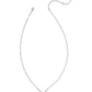 Pearl Initial L Short Pendant Necklace - Silver - Southern Belle Boutique