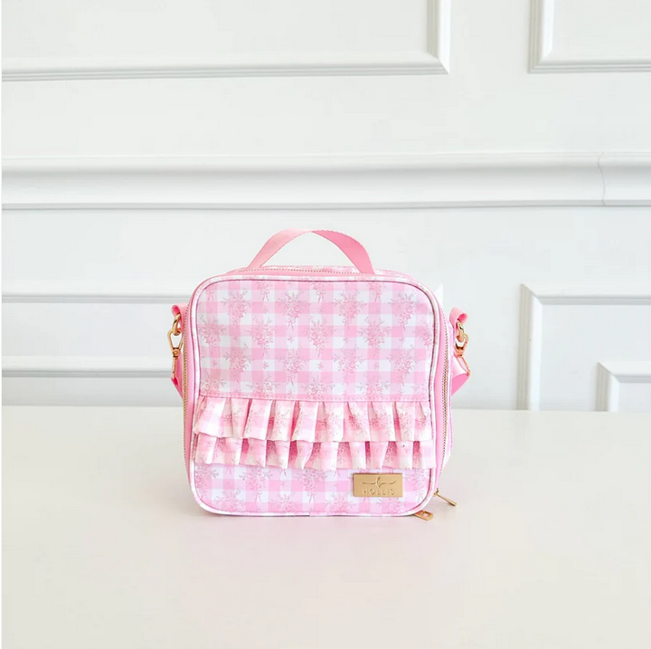 Ruffled Nylon Lunchbox - Pink Floral - Southern Belle Boutique