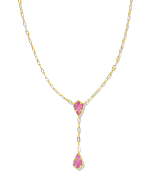 Camry Y Necklace - Gold Azalea Illusion - Southern Belle Boutique