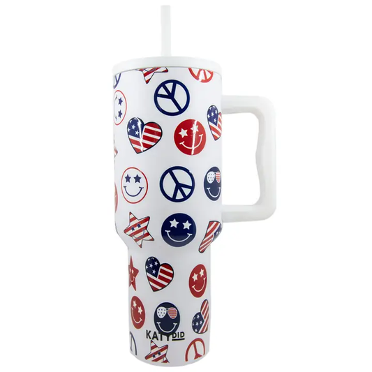 American Star, Peace & Happy Face Tumbler - Southern Belle Boutique