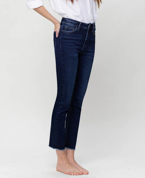 High Rise Slim Straight Jean - Growing Light