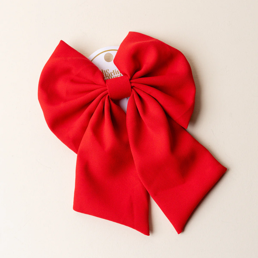 Classic Hair Bow - Red