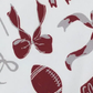 Go Team Burgundy Baby Romper - Football - Southern Belle Boutique