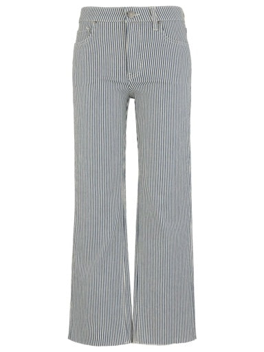 Kelsey High Rise Ankle Flare - Navy/Ivory Striped - Southern Belle Boutique