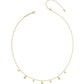 Cailin Delicate Strand Necklace Gold Light Green Crystal - Southern Belle Boutique