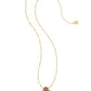 Gingerbread Short Pendant Necklace Gold Brown Goldstone - Southern Belle Boutique